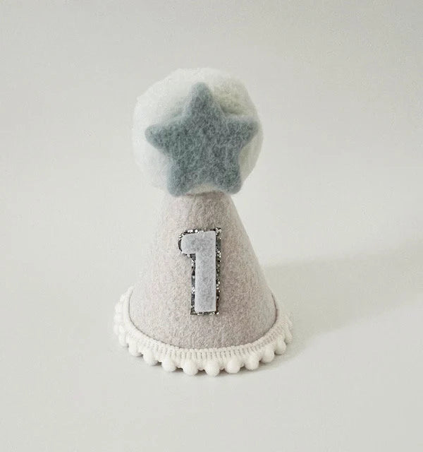 Star cool tone felt Birthday Party Hat