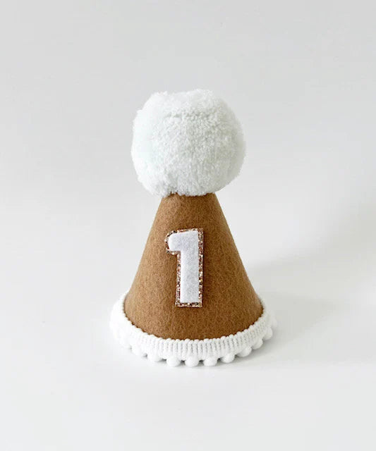 Tan Brown felt Birthday Party Hat