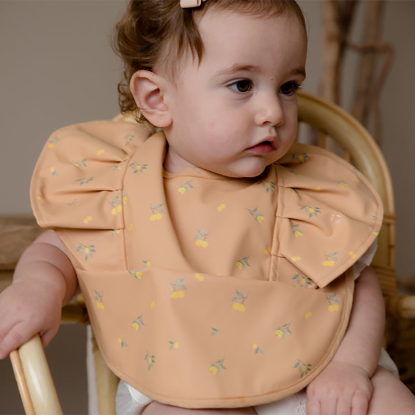 Lemon Frill Waterproof Bib