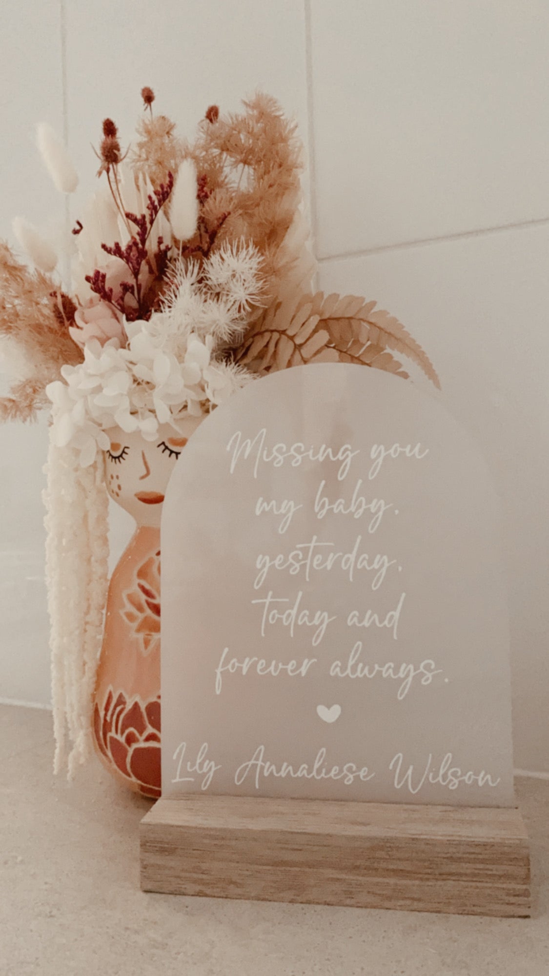 Missing You Always Arch Plaque
