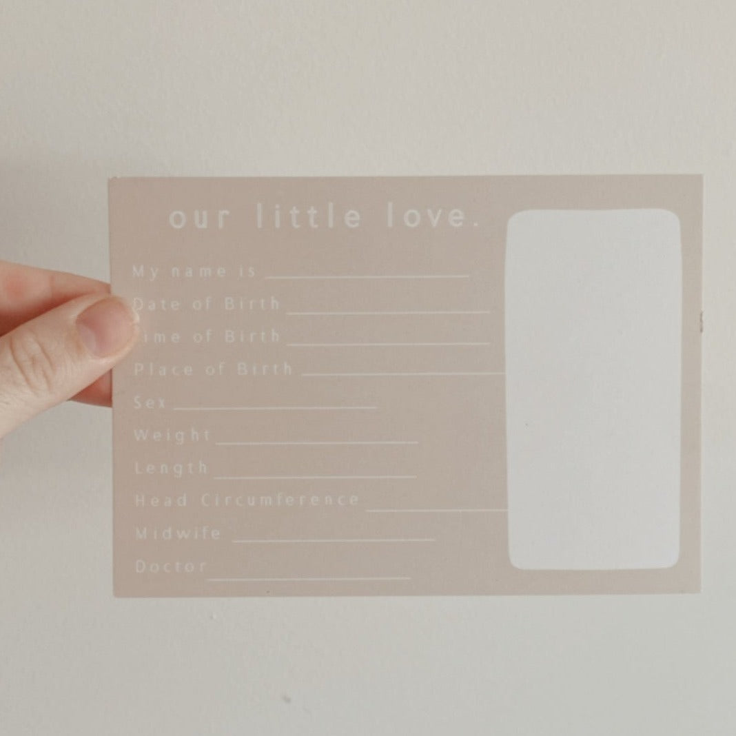 Baby Birth Hospital Card