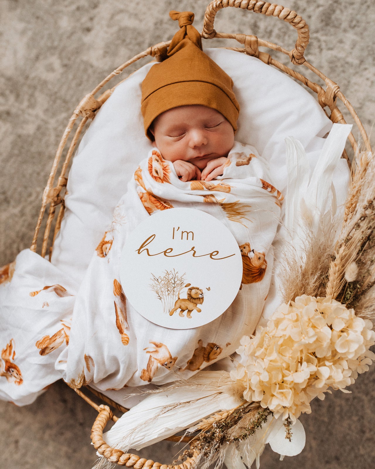 Lion Organic Muslin Wrap