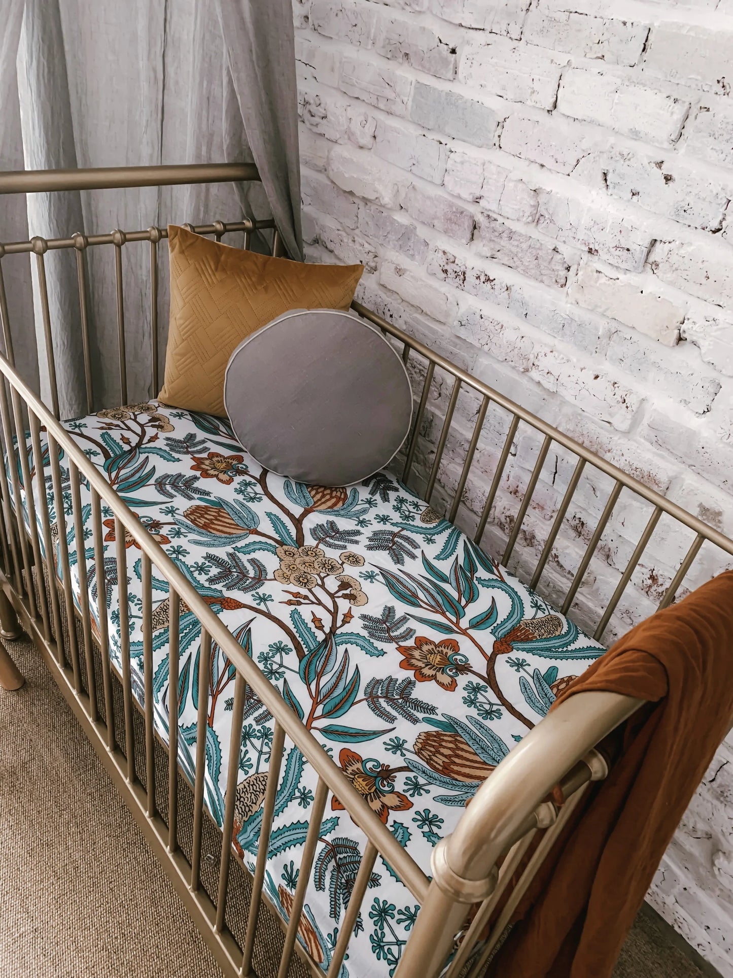 Wattle And Gum Muslin Cot Sheets