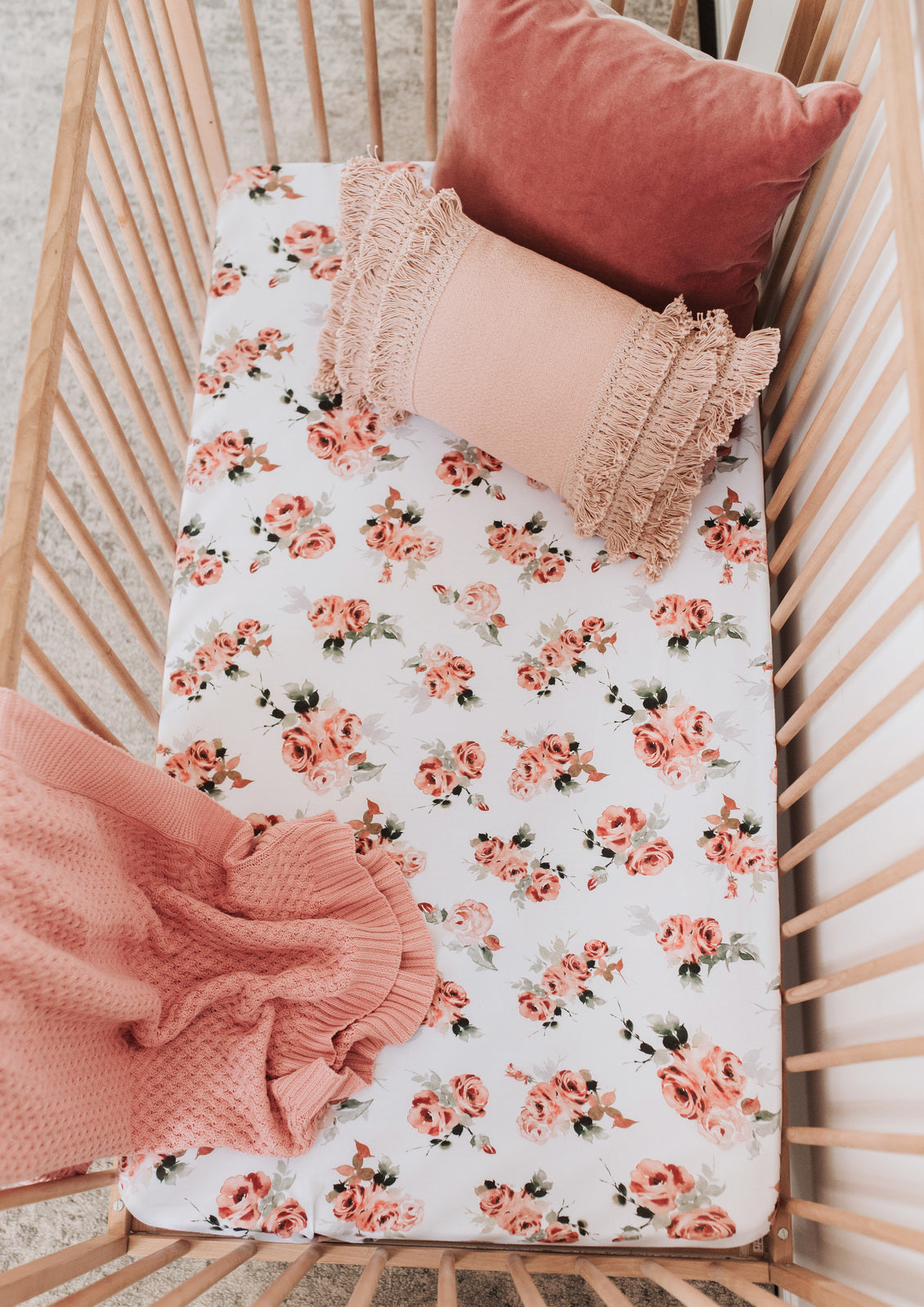 Rosebud Fitted Cot Sheet