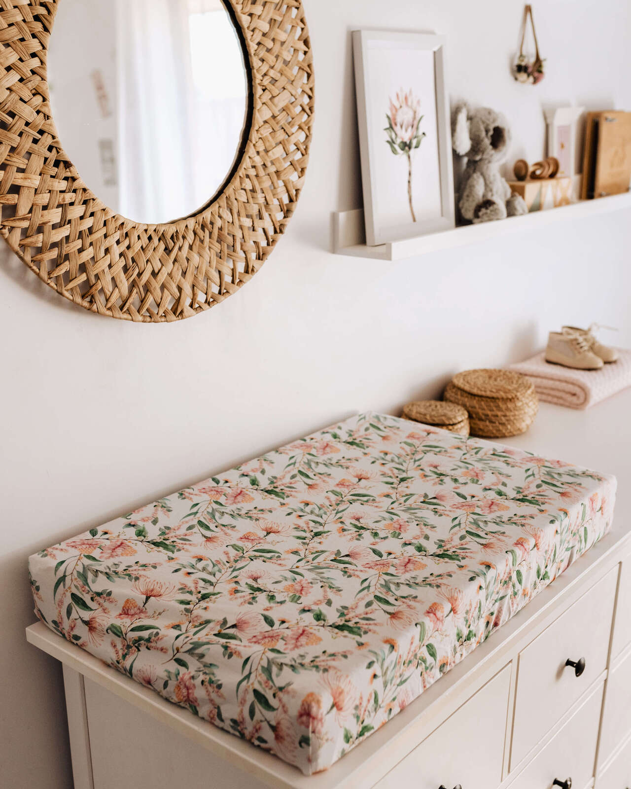 Wattle Fitted Jersey Bassinet Sheet/Change Pad Cover