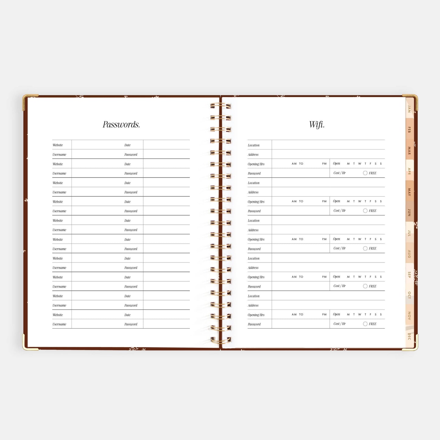 2026 Raspberry A4 Academic Vertical Spiral Planner