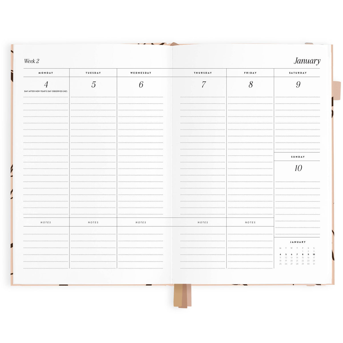 Fox & Fallow - 2027 Amalfi Latte A5 Vertical Planner