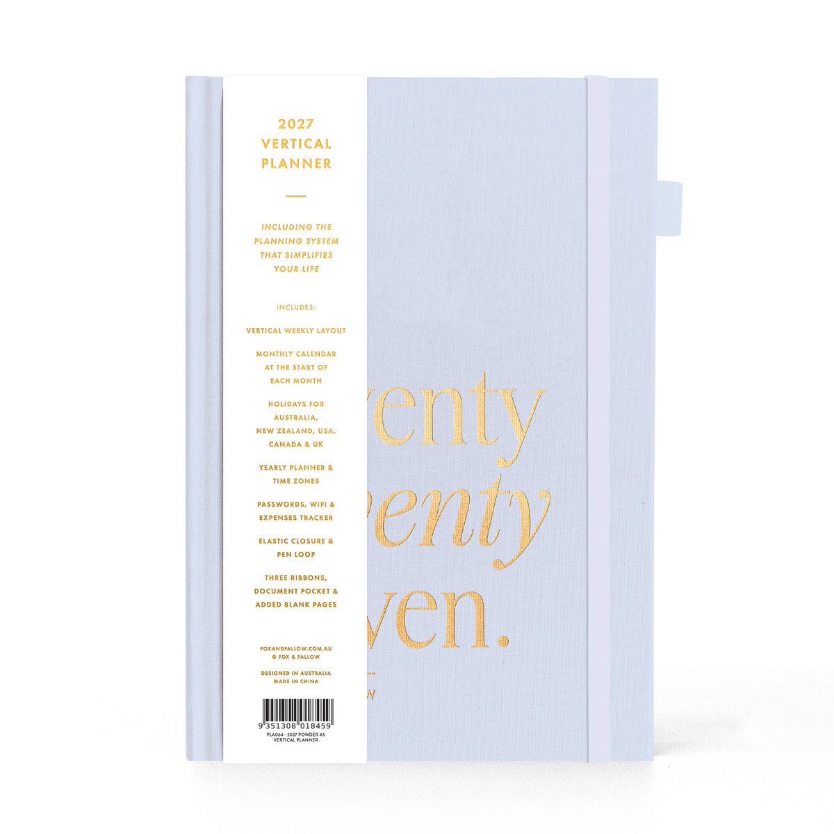 Fox & Fallow - 2027 Powder A5 Vertical Planner
