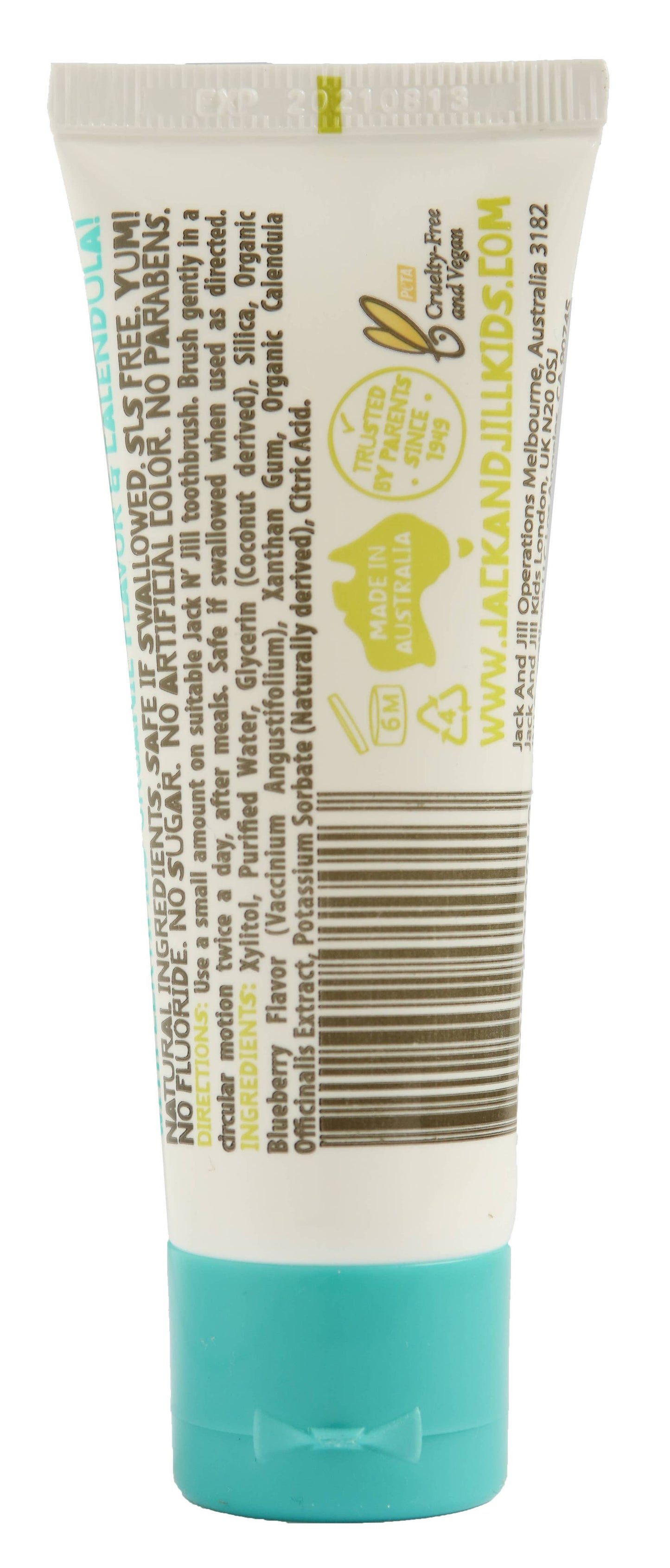 Blueberry Jack N' Jill Natural Toothpaste