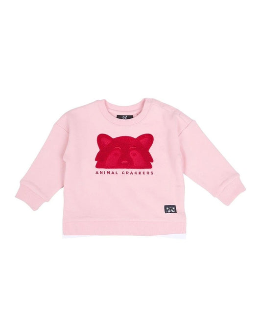 Contrast Raffi Crew Neck - Pink
