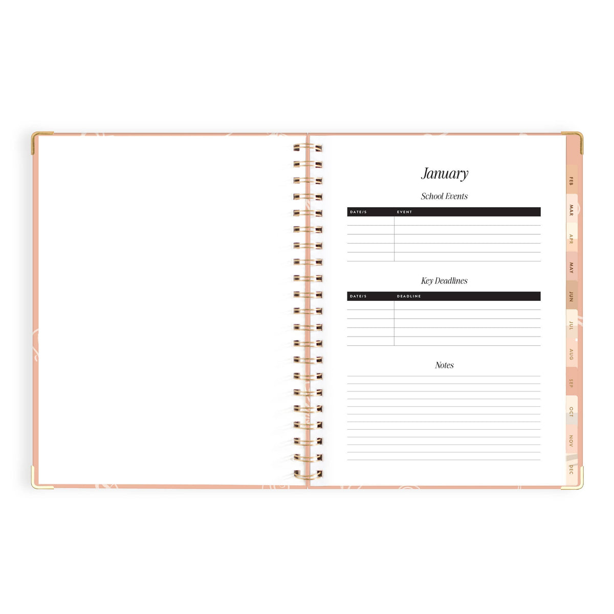 Fox & Fallow - 2027 Amalfi Peach  A4 Academic Planner