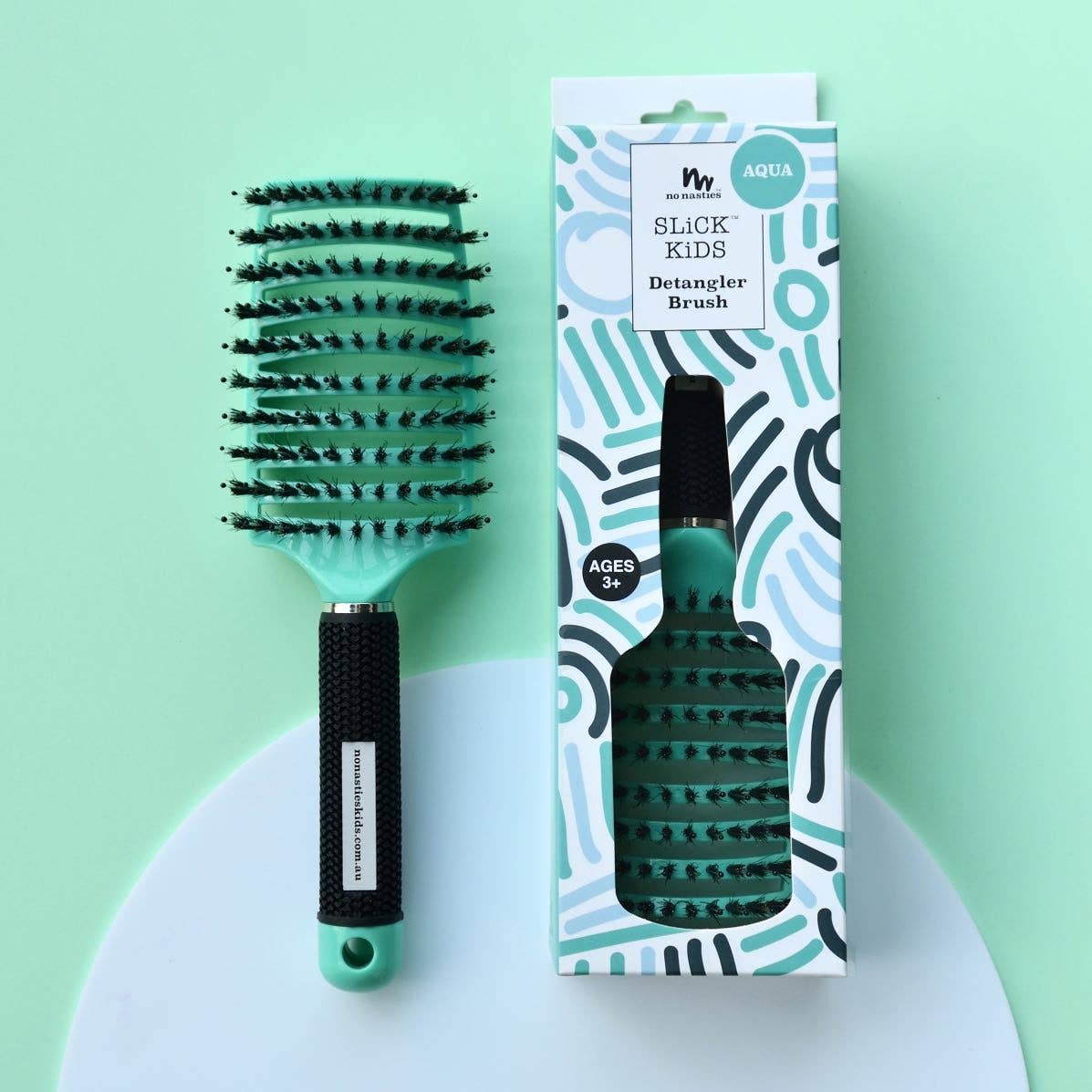 Detangler Hair Tamer Brush: Aqua