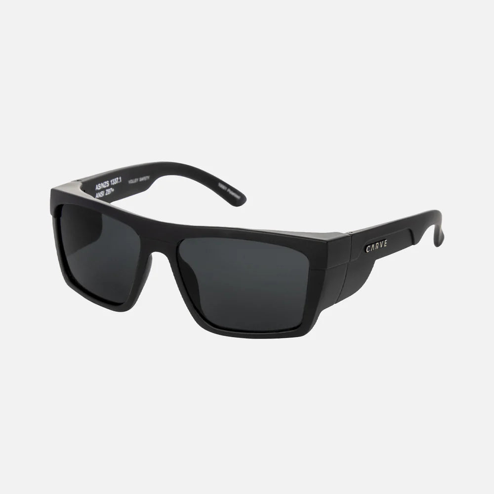 VOLLEY SAFETY MATT BLACK- GREY POLARIZED LENS