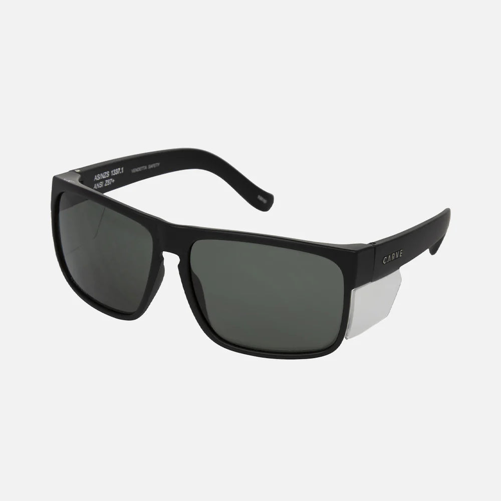 VENDETTA SAFETY MATT BLACK- GREY LENS