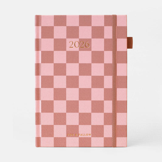2026 Rose Check A5 Vertical Planner