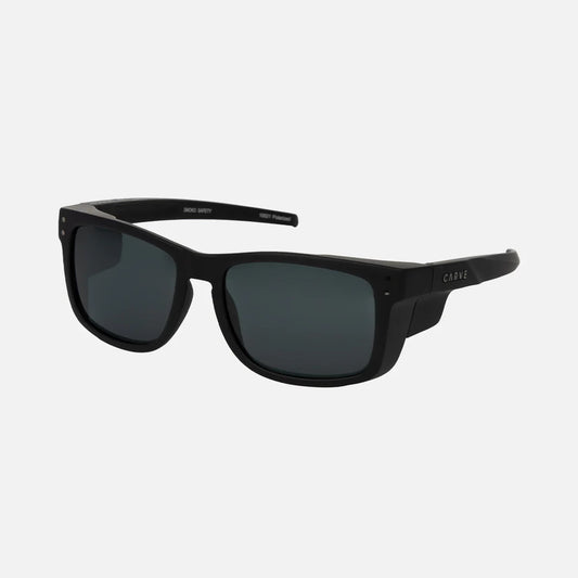 SMOKO SAFETY MATT BLACK- GREY POLARIZED LENS