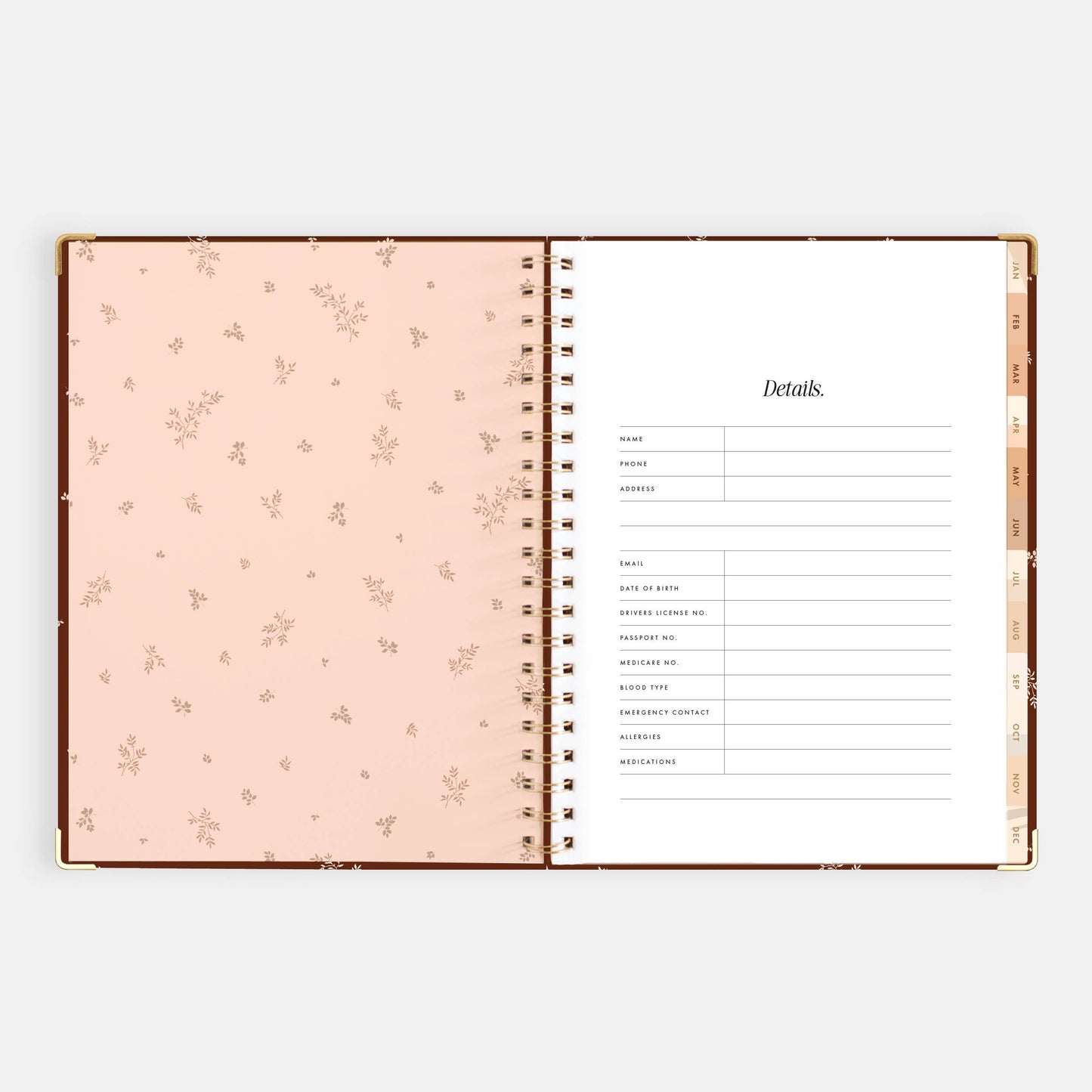 2026 Raspberry A4 Academic Vertical Spiral Planner