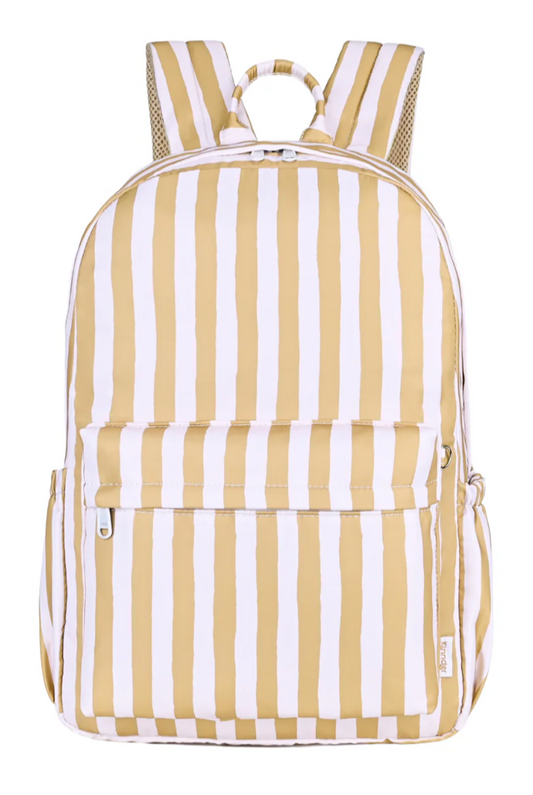 Mustard Stripe Junior Kindy/School Backpack Standard Size