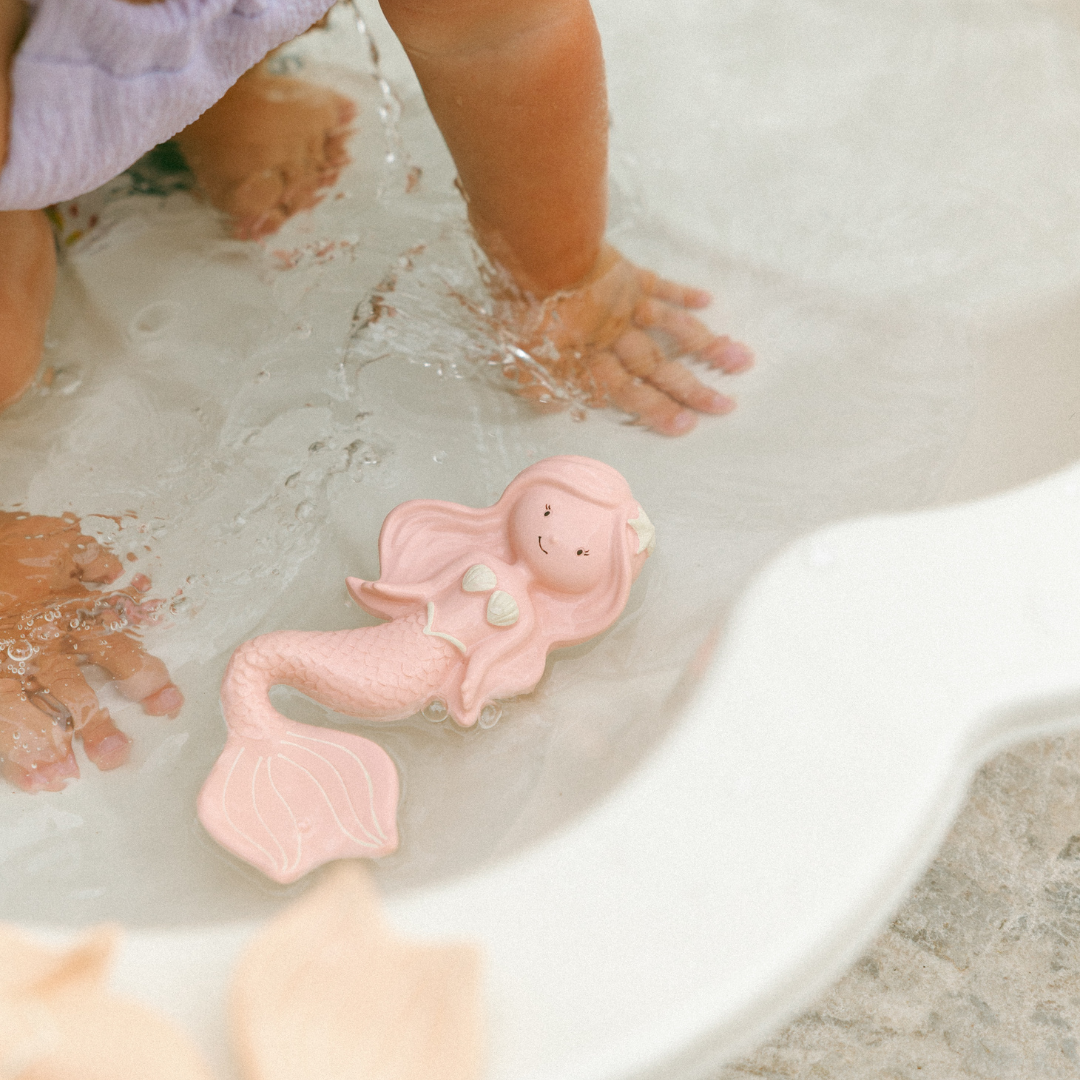 Maeve the Mermaid Natural Rubber Teether: Grape