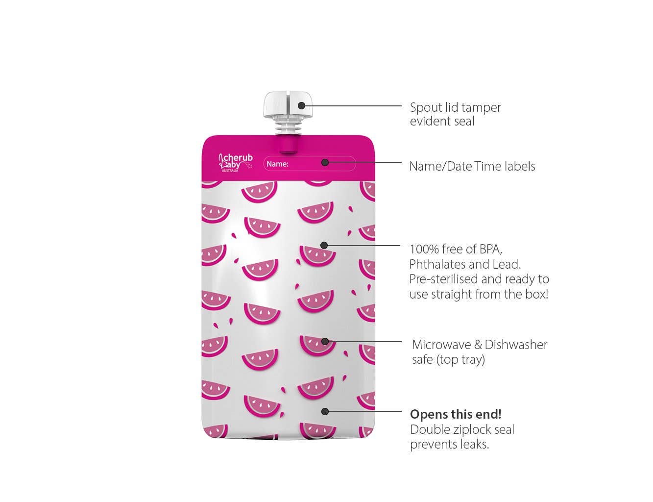 On the Go Reusable Food Pouch Minis (120ml) 10pk