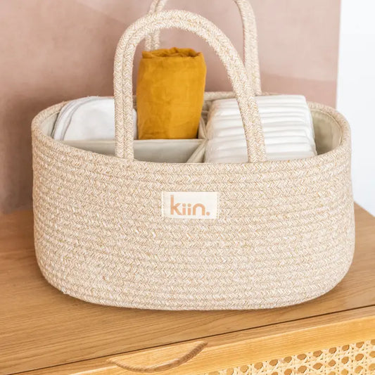 Cotton Rope Nappy Caddy Organiser