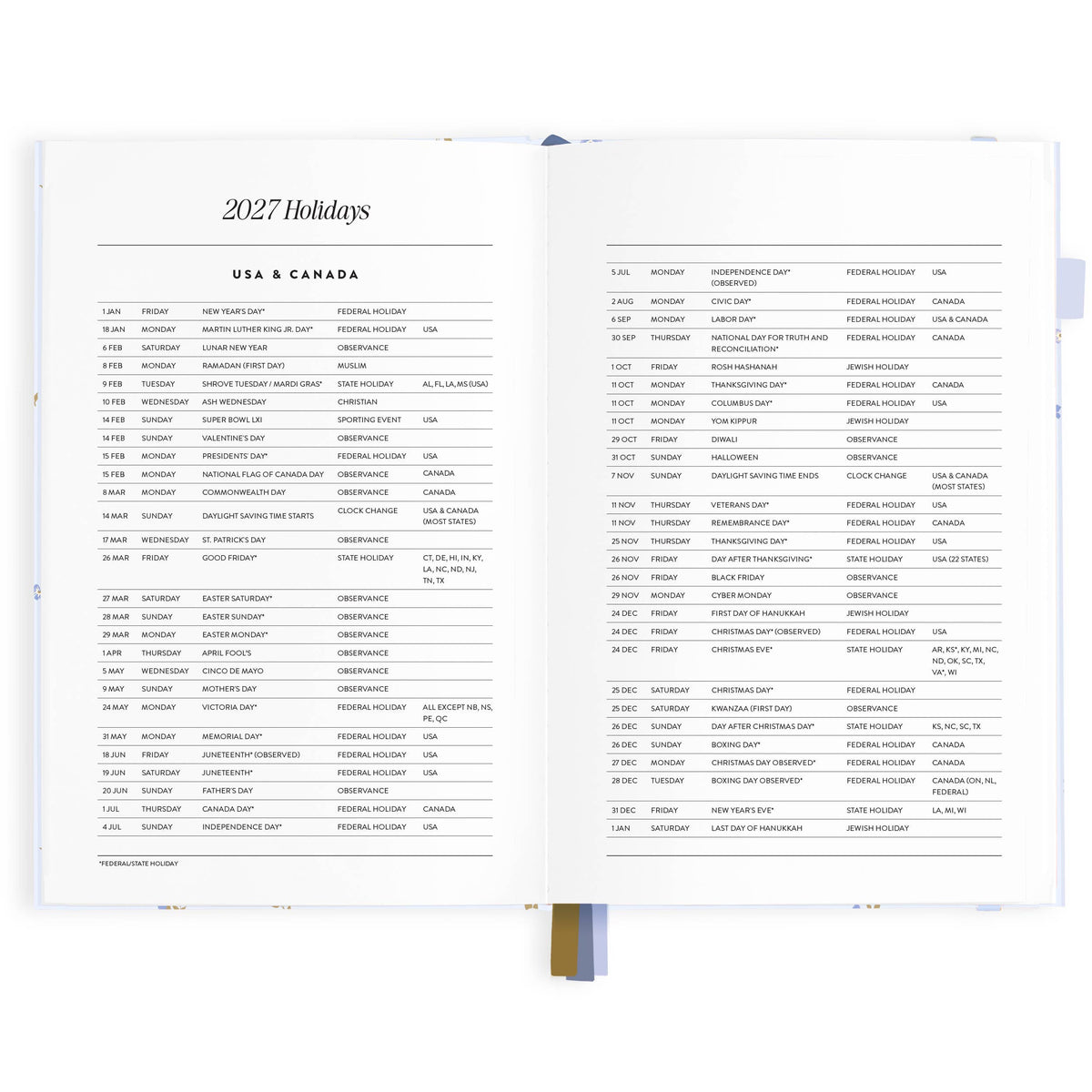 Fox & Fallow - 2027 Cornflower A5 Horizontal Planner