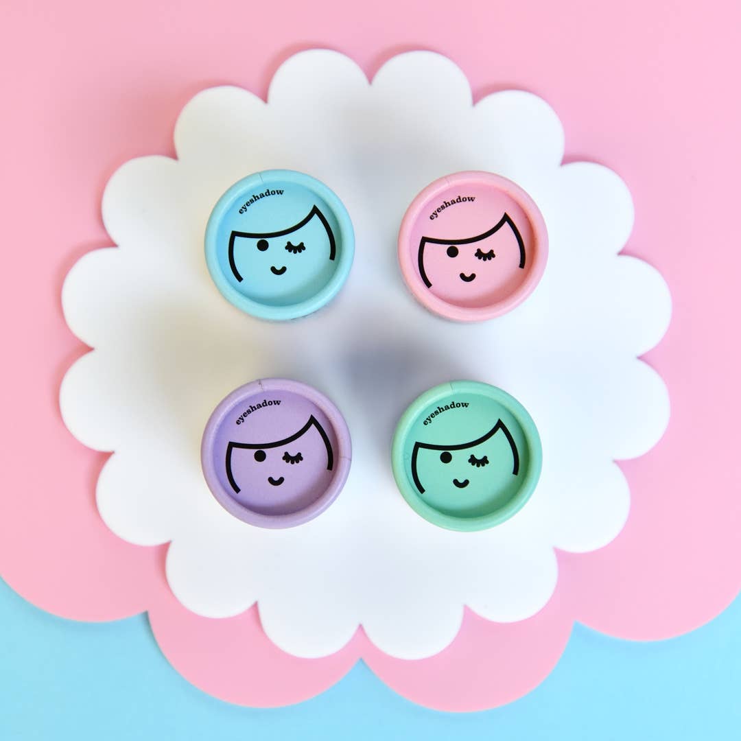 Kids Eco Natural Pressed Eyeshadow & Blush: Mint Eyeshadow