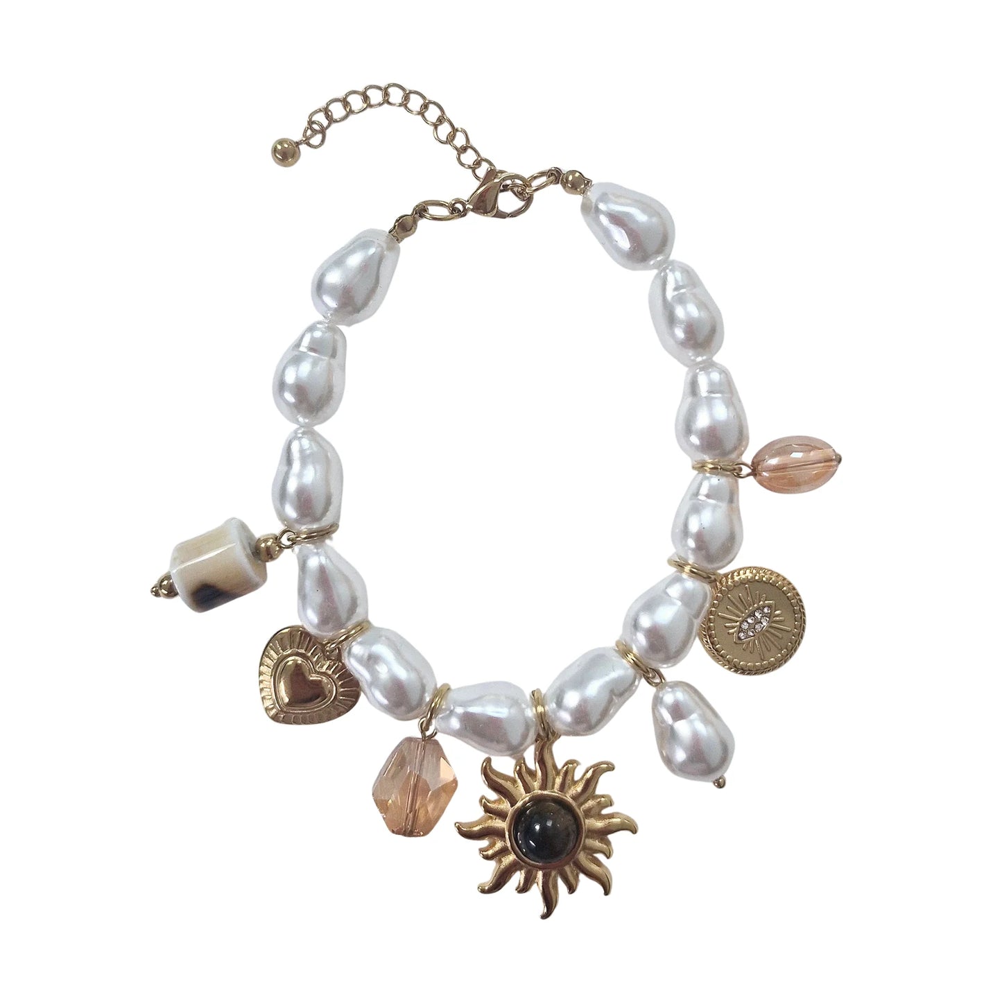 Pearl Charm Bracelet