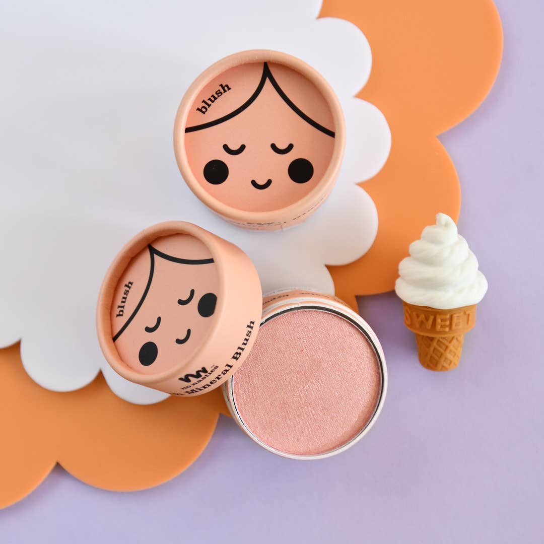 Kids Eco Natural Pressed Eyeshadow & Blush: Mint Eyeshadow