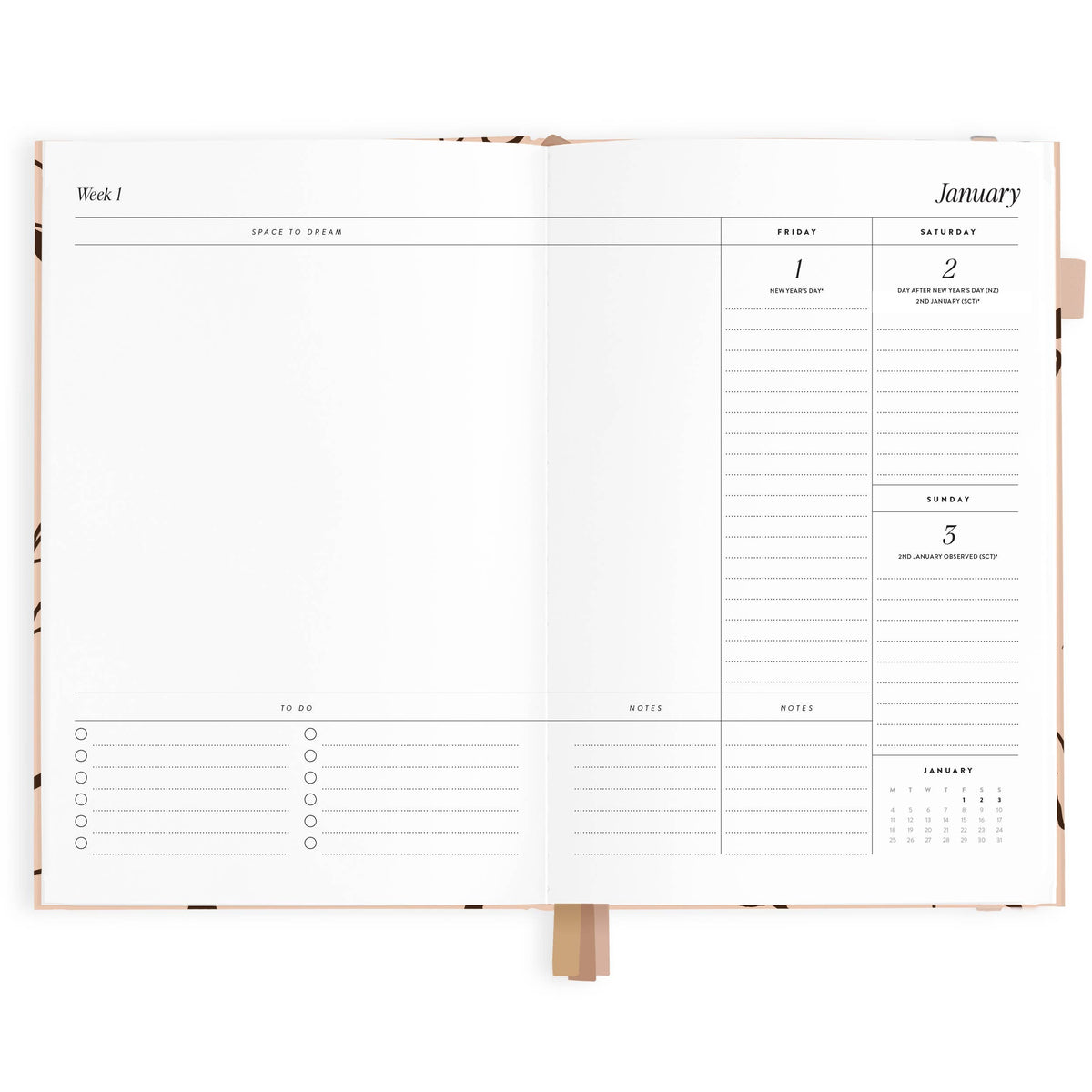 Fox & Fallow - 2027 Amalfi Latte A5 Vertical Planner