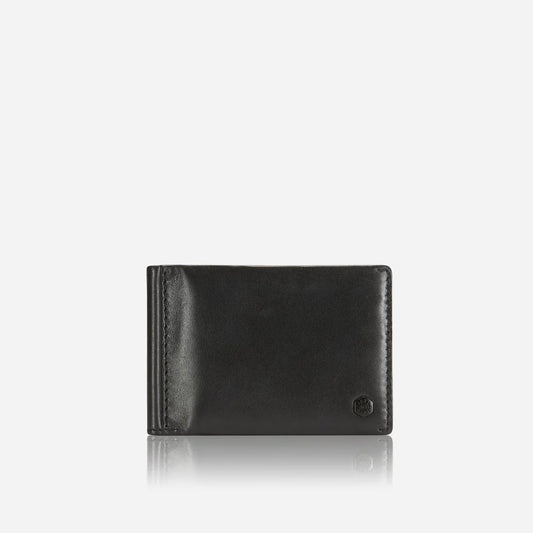 Leather Money Clip Wallet - Black
