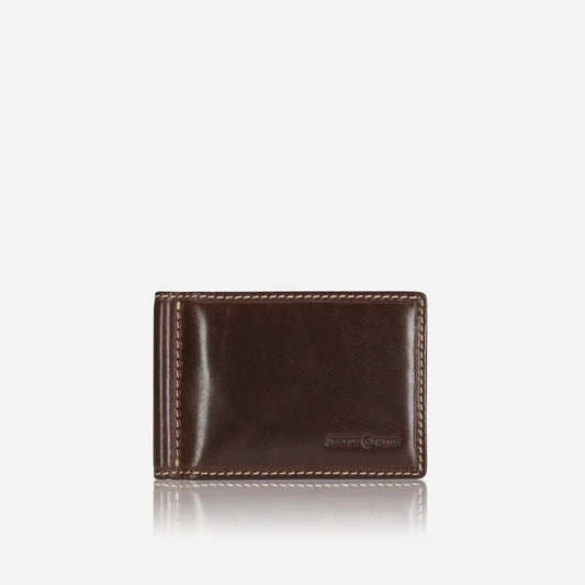 Leather Money Clip Wallet - Mocha