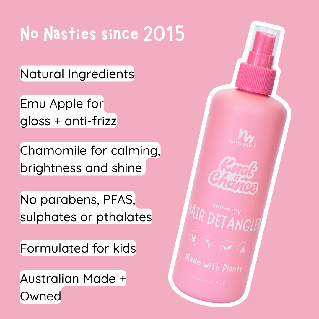 no nasties kids - Natural Plant Based Hair Detangler in Strawberry