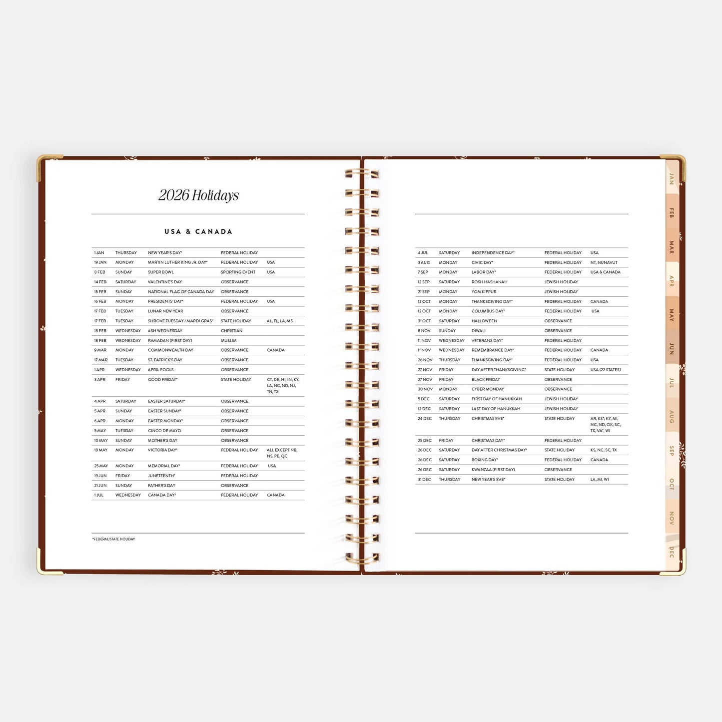 2026 Raspberry A4 Academic Vertical Spiral Planner