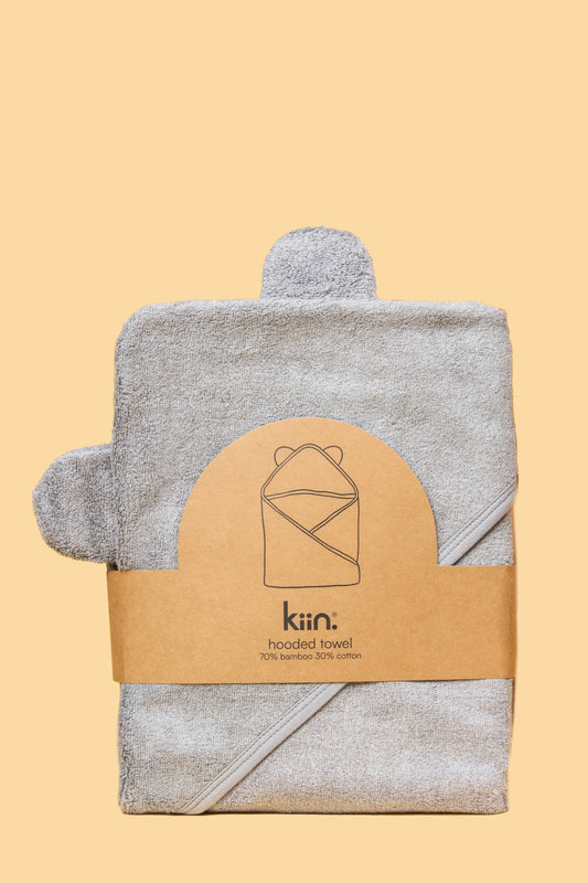 Hooded Towel: Dusky Blue