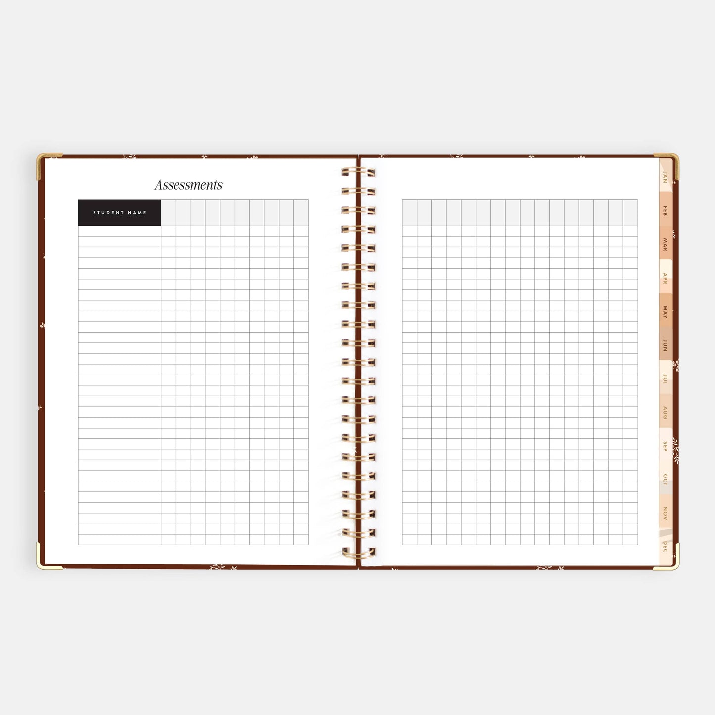 2026 Raspberry A4 Academic Vertical Spiral Planner