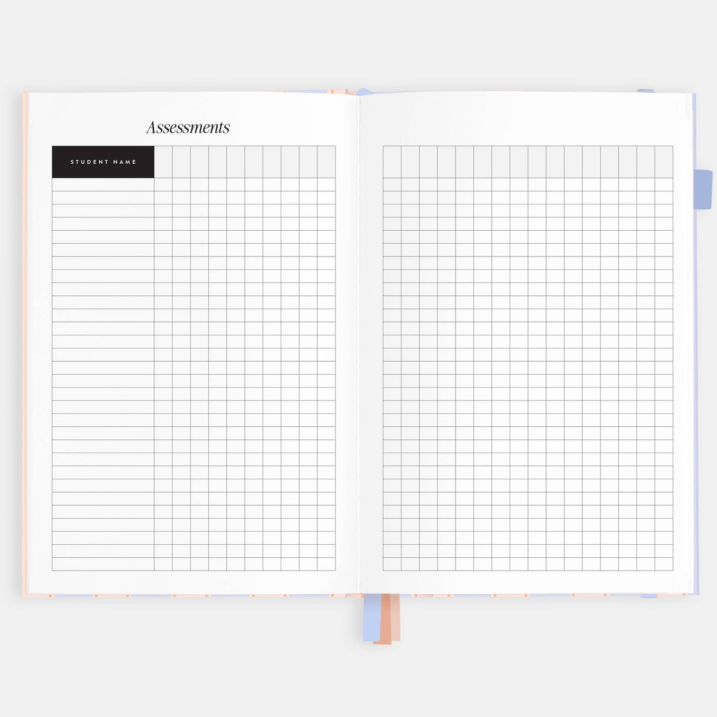 2026 Powder Stripe A5 Academic Vertical Planner