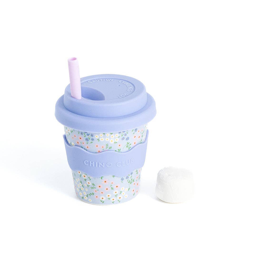 Blue Floral Cup 4oz