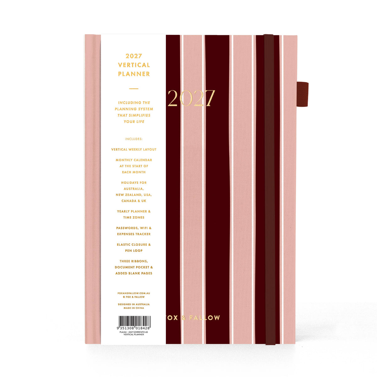 Fox & Fallow - 2027 Sorrento A5 Vertical Planner