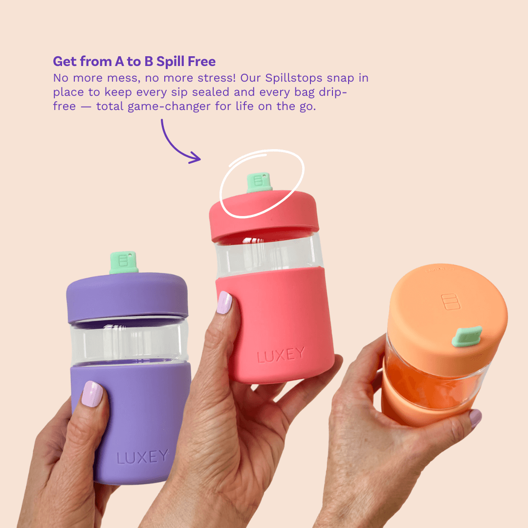 Luxey Cup - ORIGINAL -  Reusable Glass Coffee Cup 12oz: PERIWINKLE