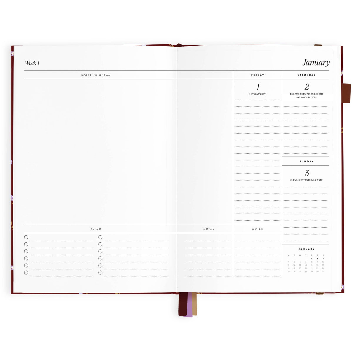 Fox & Fallow - 2027 Cherry Wisteria A5 Vertical Planner
