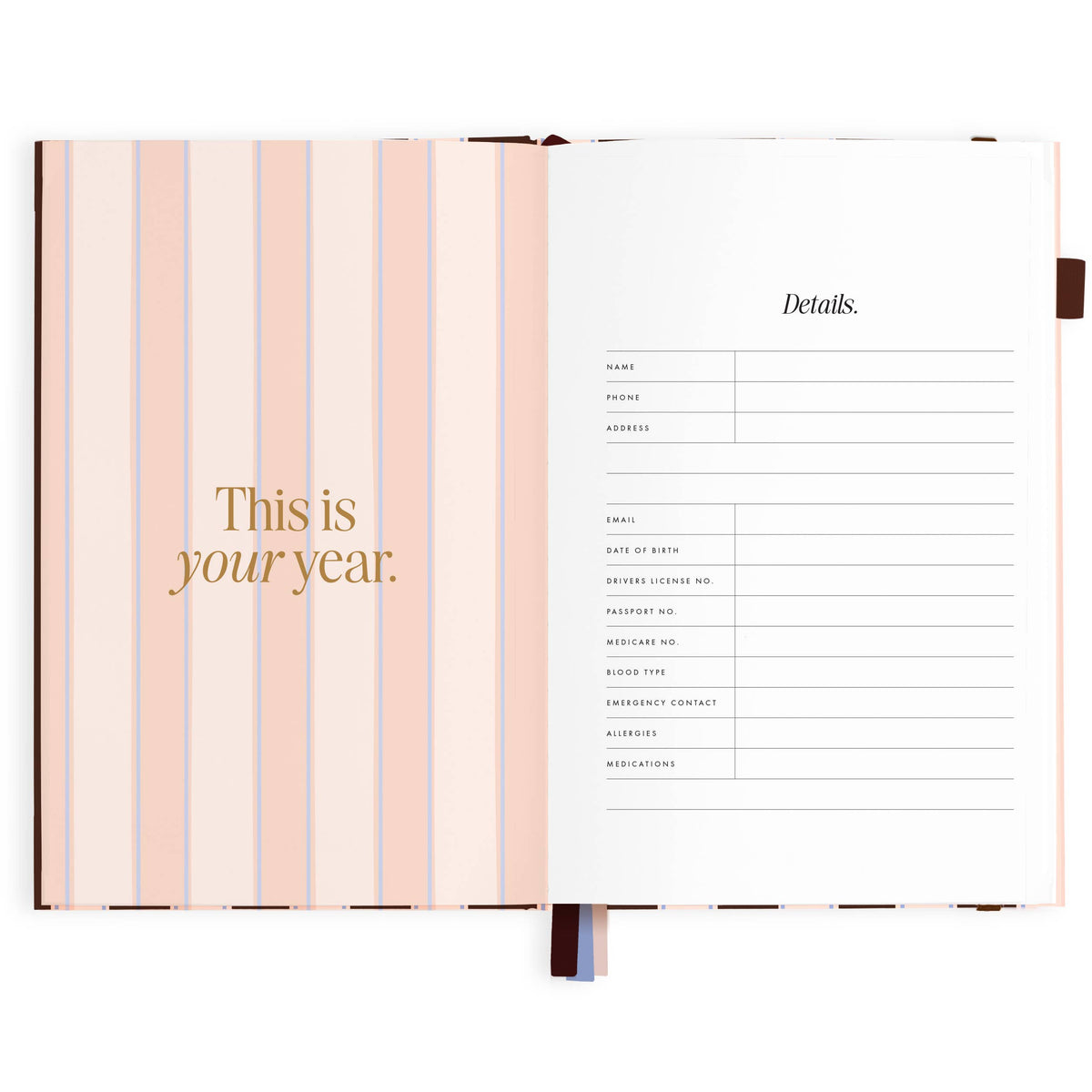 Fox & Fallow - 2027 Chocolate Stripe A5 Academic Planner