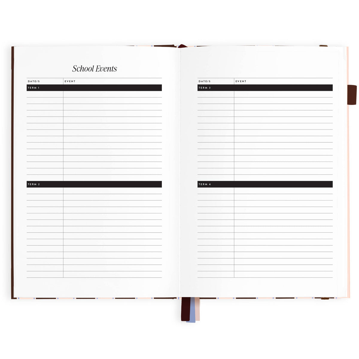 Fox & Fallow - 2027 Chocolate Stripe A5 Academic Planner
