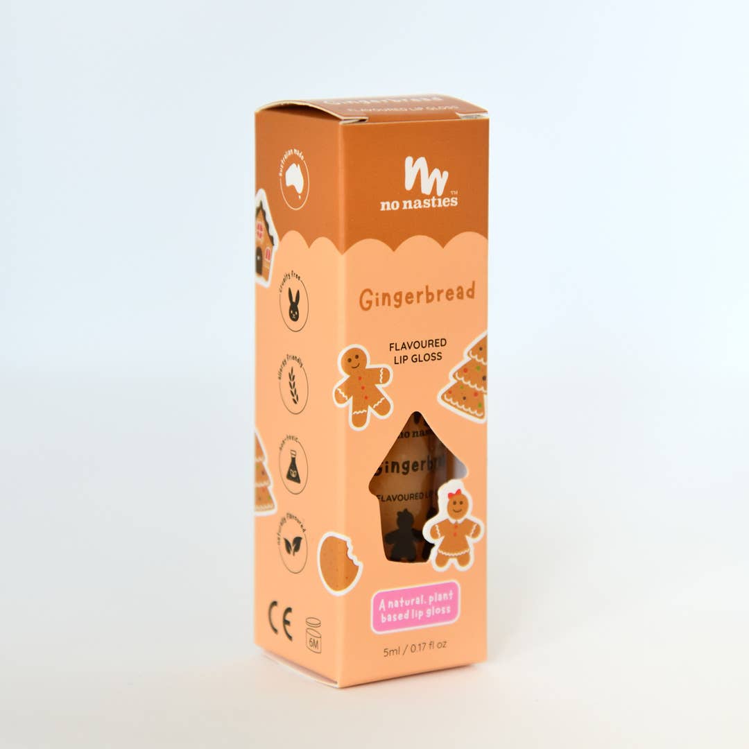 Christmas Limited Edition Natural Kids Lip Gloss Gingerbread