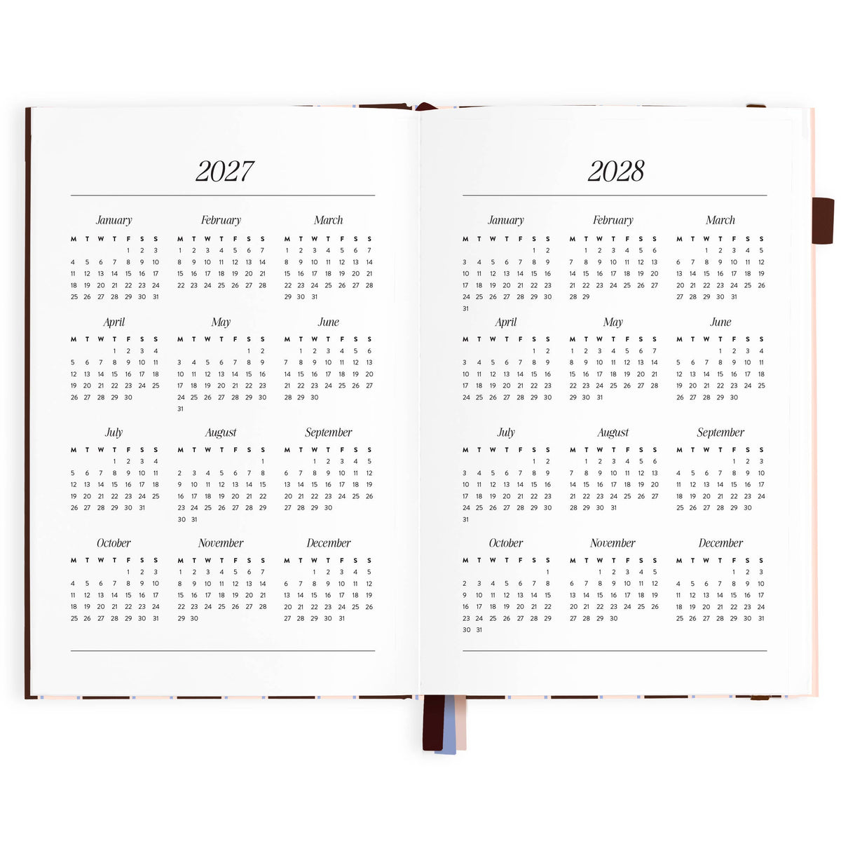 Fox & Fallow - 2027 Chocolate Stripe A5 Academic Planner