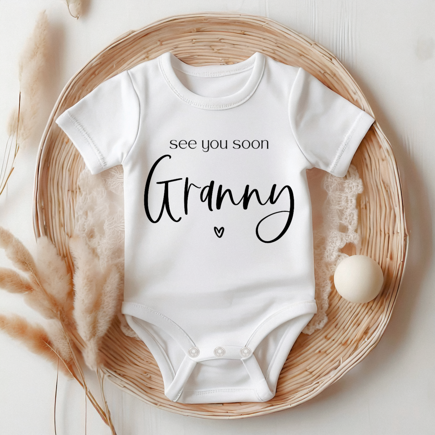 Customisable 'See you Soon' Pregnancy Announcement Onesie