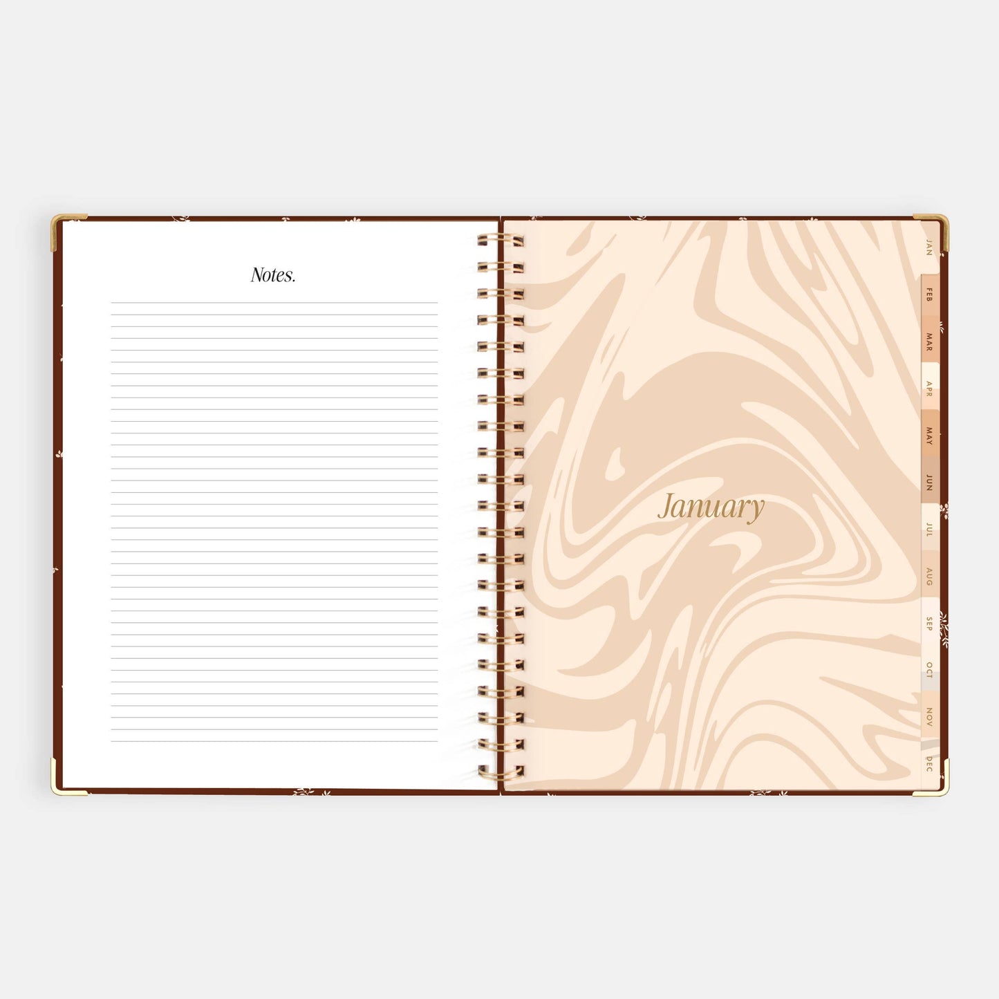 2026 Raspberry A4 Academic Vertical Spiral Planner