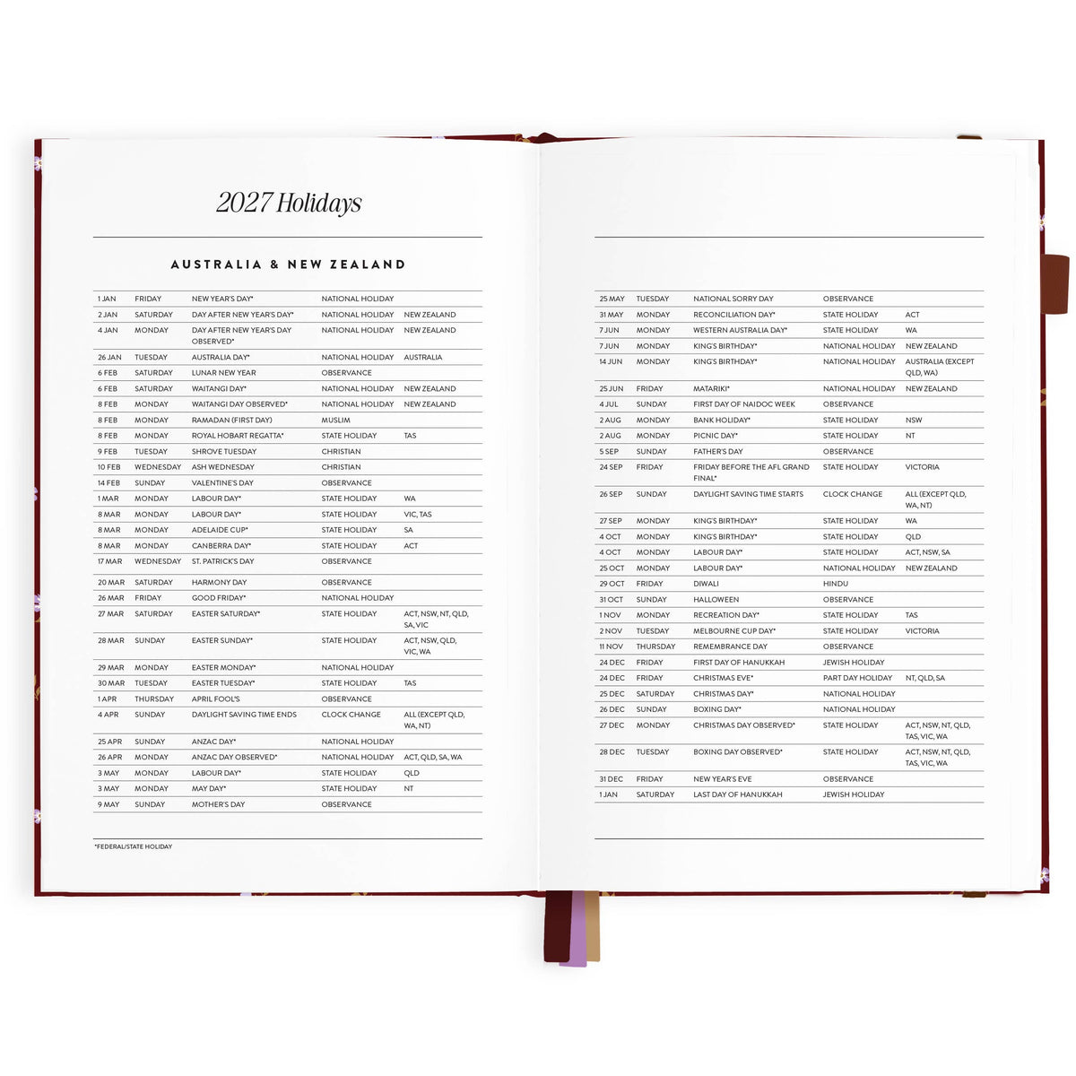 Fox & Fallow - 2027 Cherry Wisteria A5 Vertical Planner