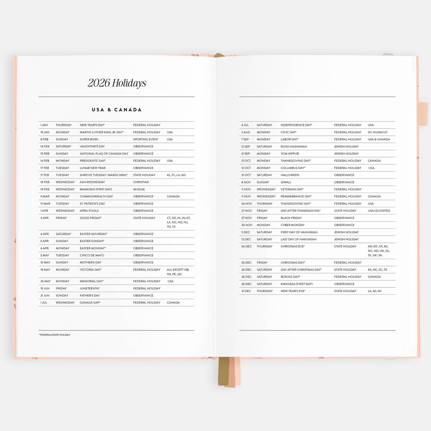 2026 Wild Ruscus A5 Vertical Planner