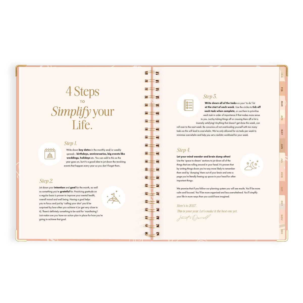Fox & Fallow - 2027 Amalfi Peach  A4 Academic Planner